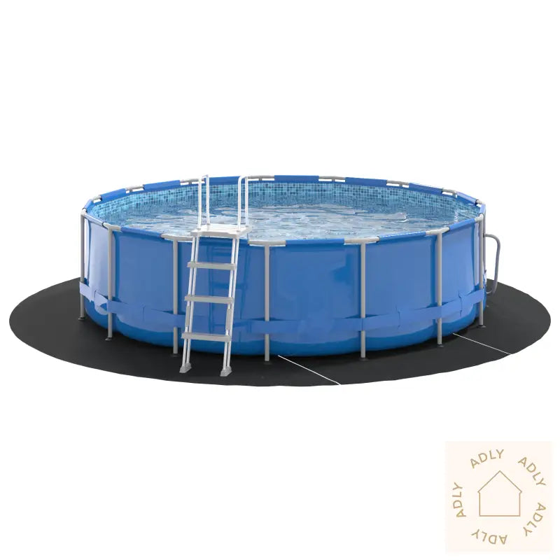 Rundt Bassengtrekk Svart Plast Ø 396 Cm Bassengtrekk Rundt