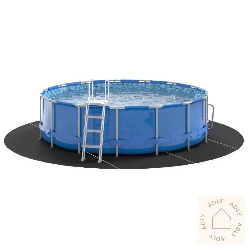 Rundt Bassengtrekk Svart Plast Ø 500 Cm Bassengtrekk Rund