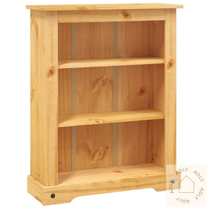 Bokhylle Med 3 Hyller Meksikansk Corona-Stil Furu 80X29X100 Cm