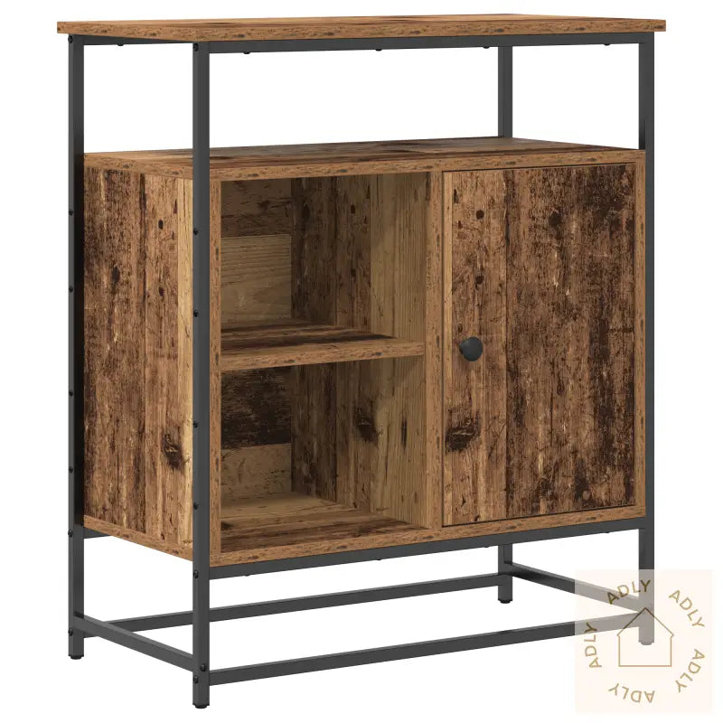 Skjenk Gammelt Tre 69X35X80 Cm Konstruert Tre Og Stål