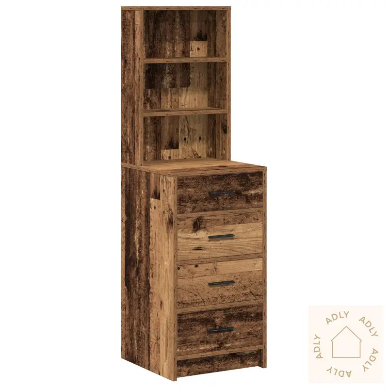 Høyt Skap Gammelt Tre 40X41X135 Cm Konstruert Tre