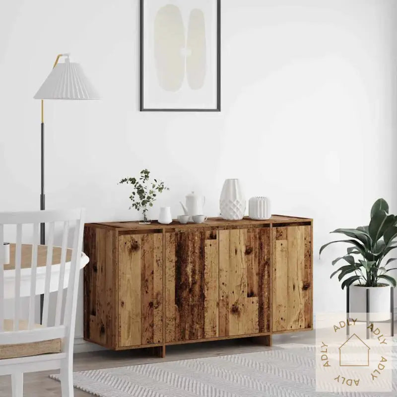 Gammelt Tre Sideboard Gammelt Tre Solid Gjenvunnet Tre