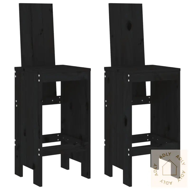 Barkrakker 2 Stk Svart 40X42X120 Cm Heltre Furu