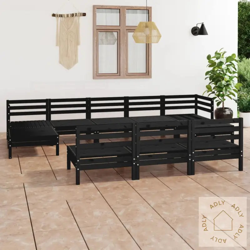 Hagesofagruppe 10 Deler Svart Heltre Furu