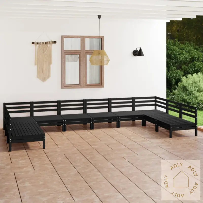 Hagesofagruppe 10 Deler Svart Heltre Furu