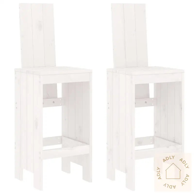 Barkrakker 2 Stk Hvit 40X42X120 Cm Heltre Furu