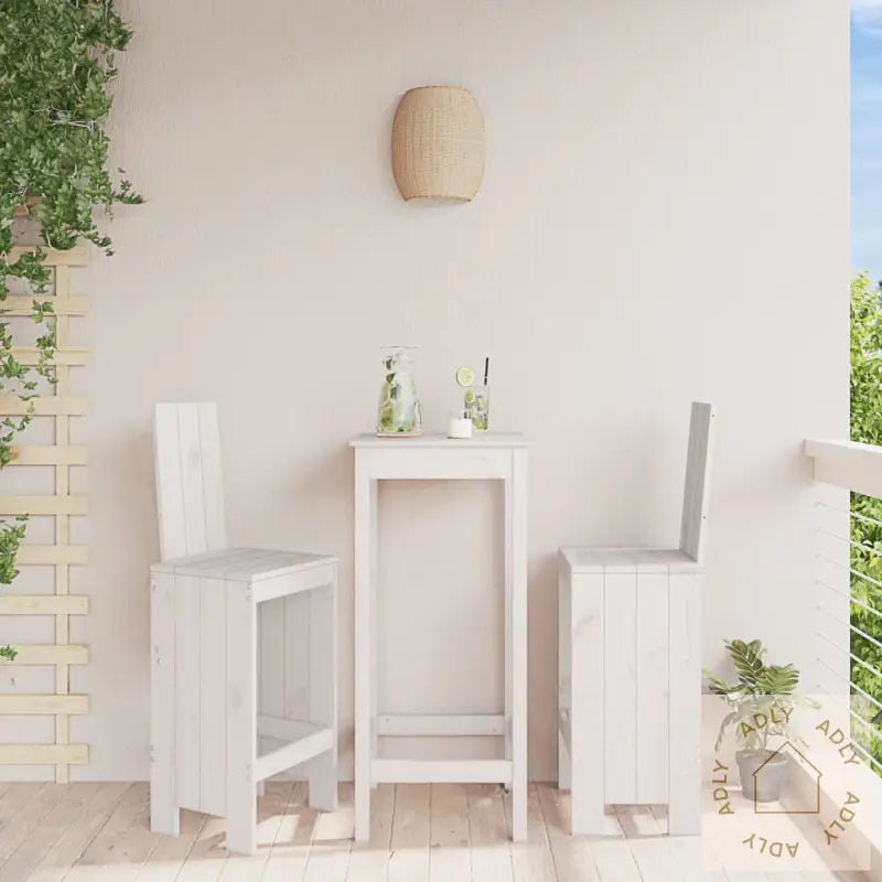 Barkrakker 2 Stk Hvit 40X42X120 Cm Heltre Furu