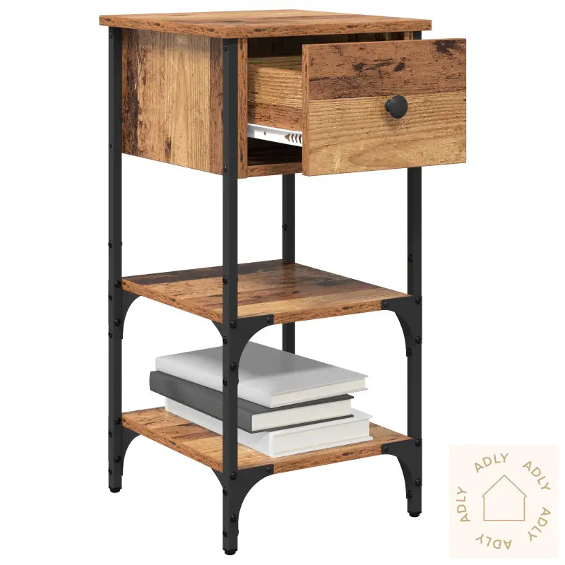 Nattbord Gammelt Tre 34X36X70 Cm Konstruert Tre
