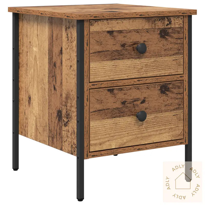 Nattbord Gammelt Tre 40X42X50 Cm Konstruert Tre