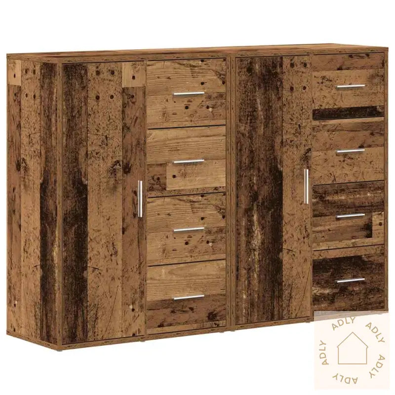Sideboards 2 Stk Gammelt Tre 60X31X84 Cm Ingeniørtre