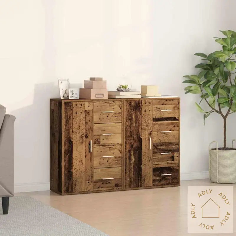 Sideboards 2 Stk Gammelt Tre 60X31X84 Cm Ingeniørtre