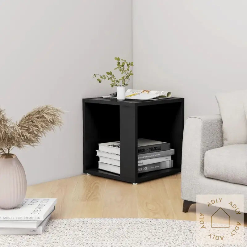 Sidebord Svart 33X33X34,5 Cm Konstruert Tre