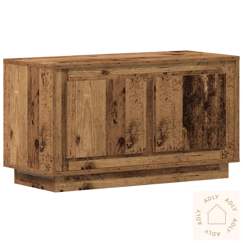 Tv-Benk I Gammelt Tre 80X35X45 Cm Laget Av Konstruert Tre