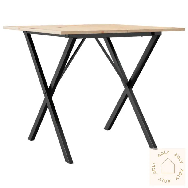 Salongbord X-Ramme 90X90X75 Cm Heltre Furu Og Stål