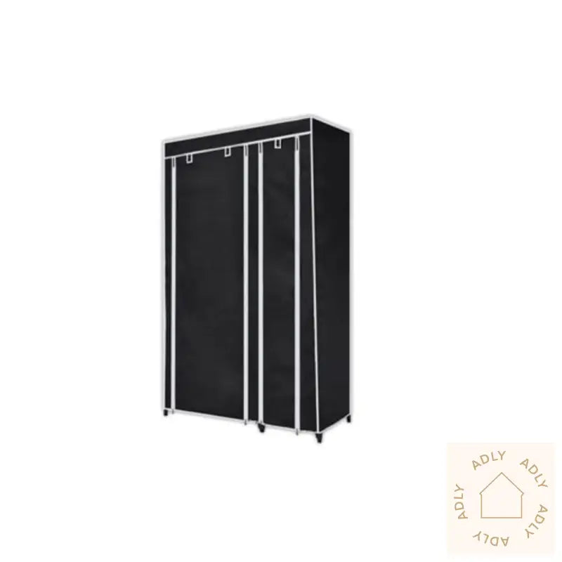 Garderober 2 Stk Svart Stoff