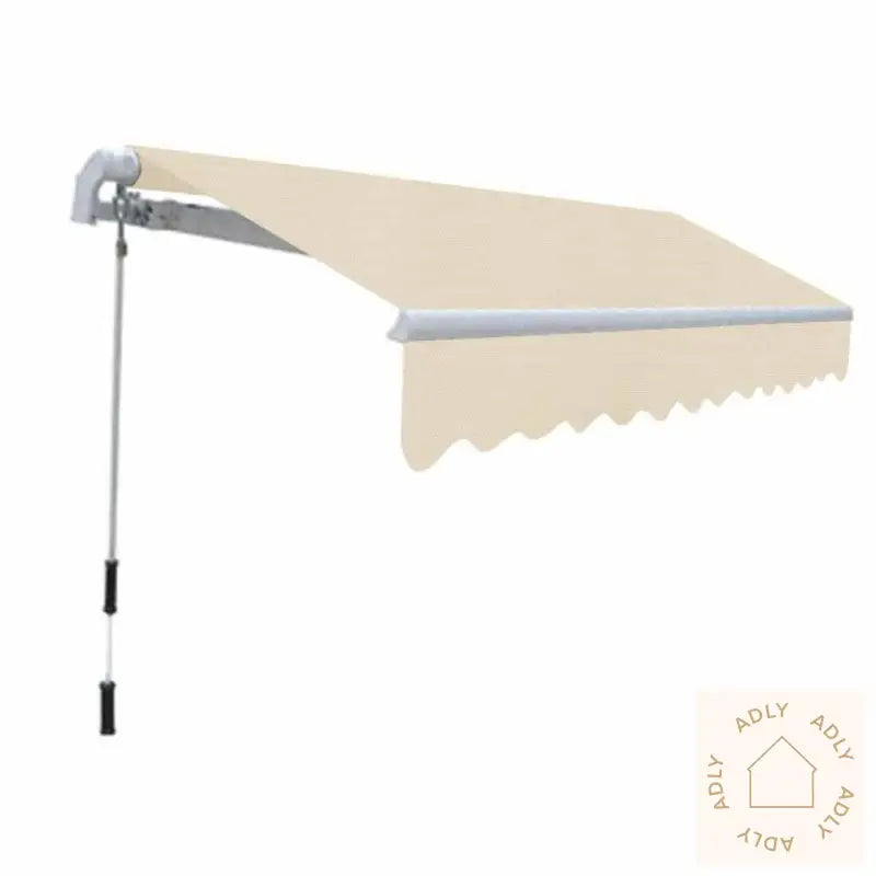 Foldbar Markise Manuell 300 Cm Kremhvit