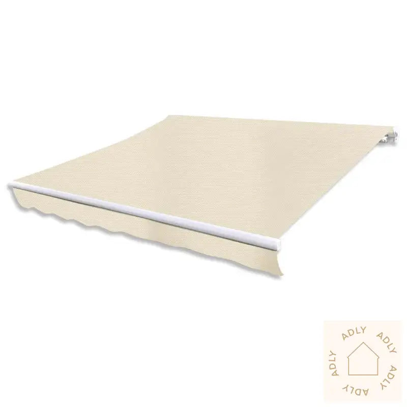 Foldbar Markise Motorisert 400 Cm Kremhvit
