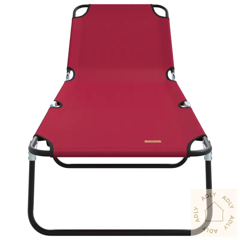 Sammenleggbar Solstol Bærbar Rød 600D Oxford Stoff