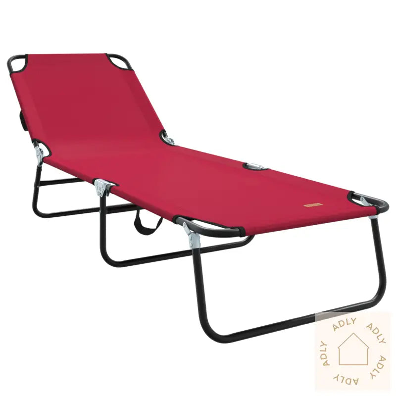 Sammenleggbar Solstol Bærbar Rød 600D Oxford Stoff