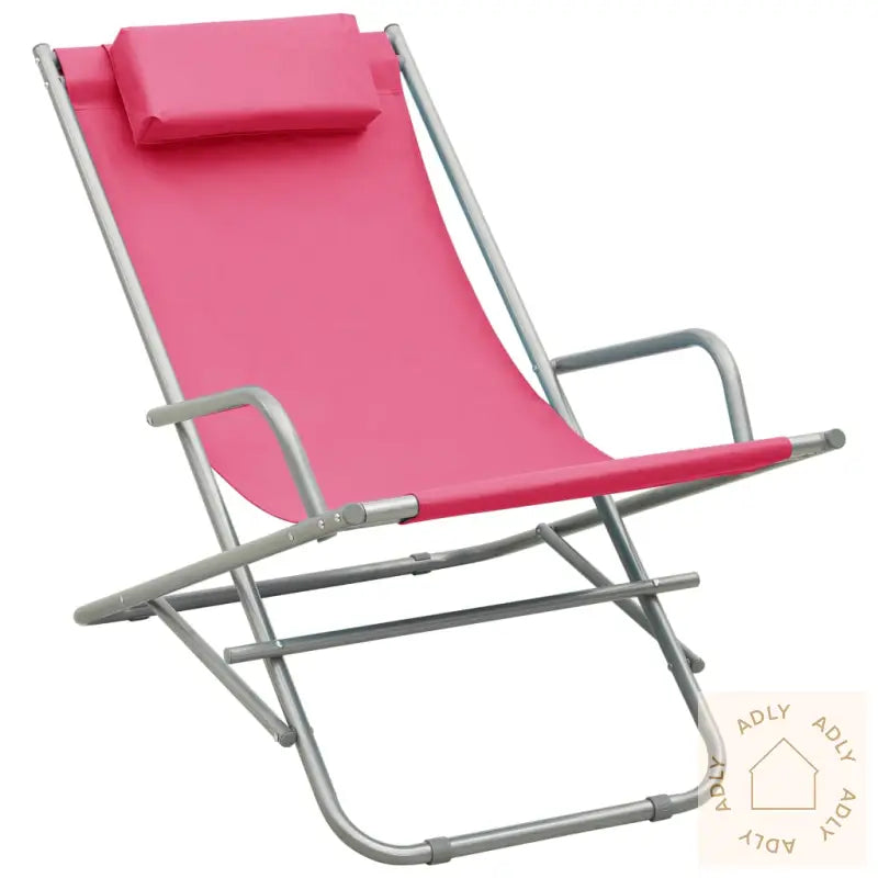 Solstoler 2 Stk Stål Rosa