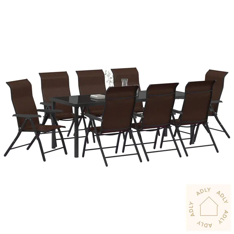 9-Delers Hagedining Sett Brun Polyrotting