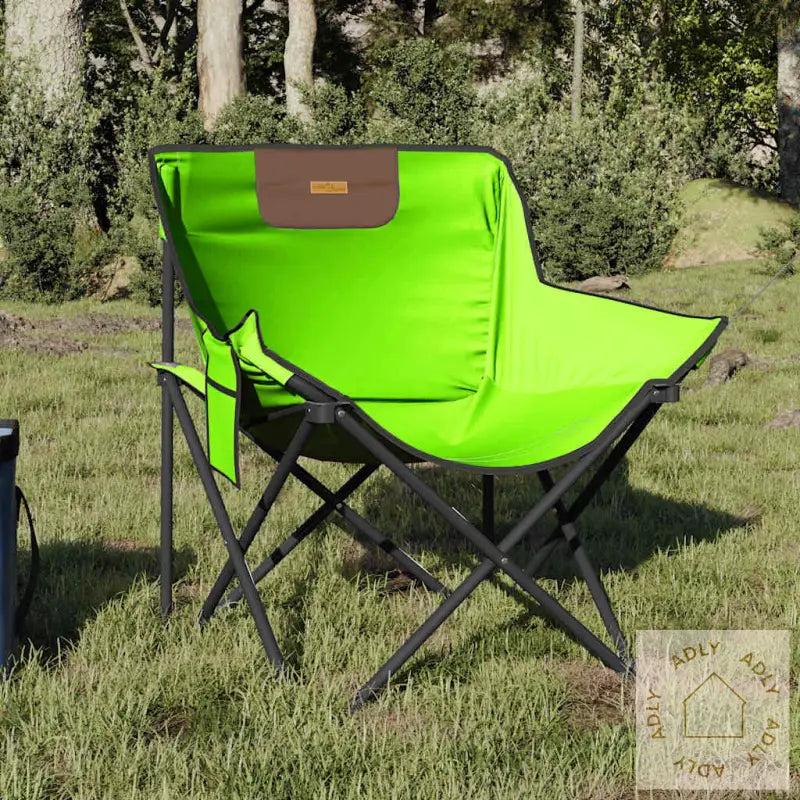 Campingstoler Med Lomme 2 Stk Sammenleggbar Grønn