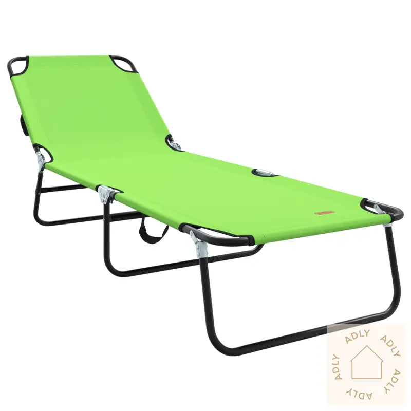 Sammenleggbar Solstol 2 Stk Bærbar Grønn 600D Oxford-Stoff