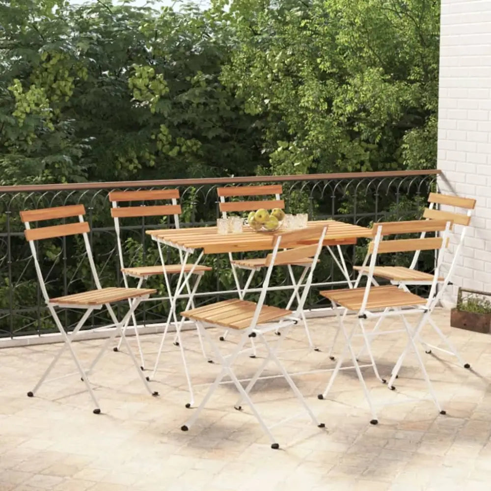 Sammenleggbare hagestoler i heltre akasie for hage og terrasse - Hagestoler