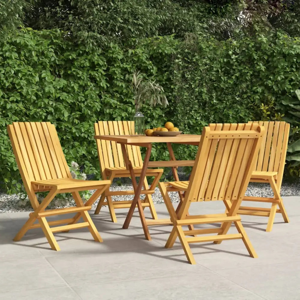 Sammenleggbare hagestoler i heltre teak for hage og uteplass - Hagestoler