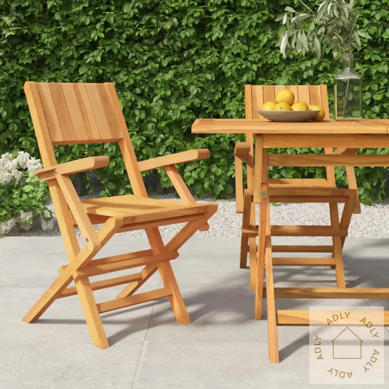 Klappstoler 2 Stk 55X61X90 Cm Heltre Teak
