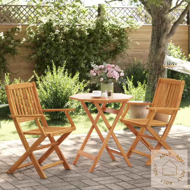 Sammenleggbart Bistrosett 3 Deler Heltre Akasie