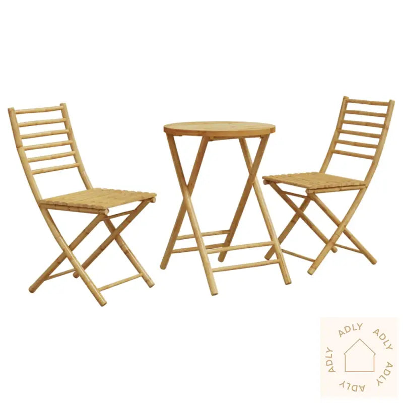 Bistrosett 3 Deler Bambus