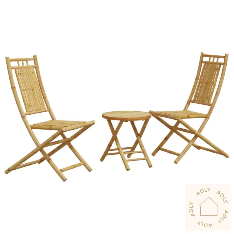 Bistrosett 3 Deler Bambus
