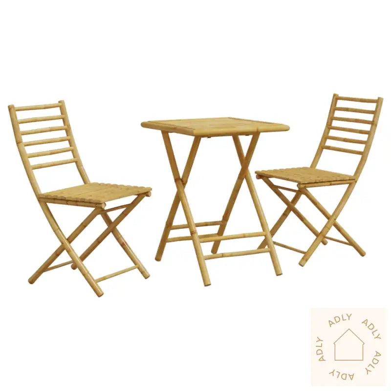 Bistrosett 3 Deler Bambus