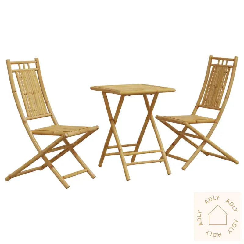 Bistrosett 3 Deler Bambus