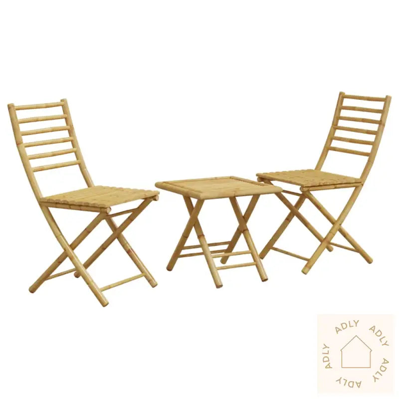 Bistrosett 3 Deler Bambus