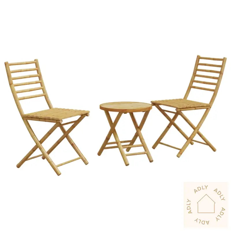 Bistrosett 3 Deler Bambus