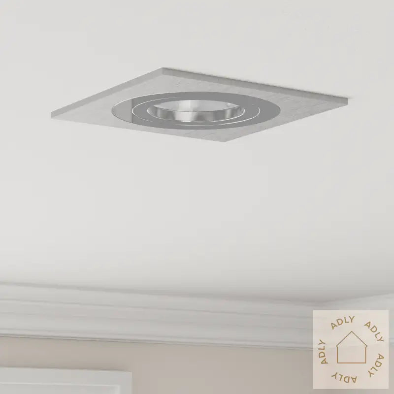 Innfelte Spotlights 6 Stk Firkant Gu10 Sølv 91X91 Mm