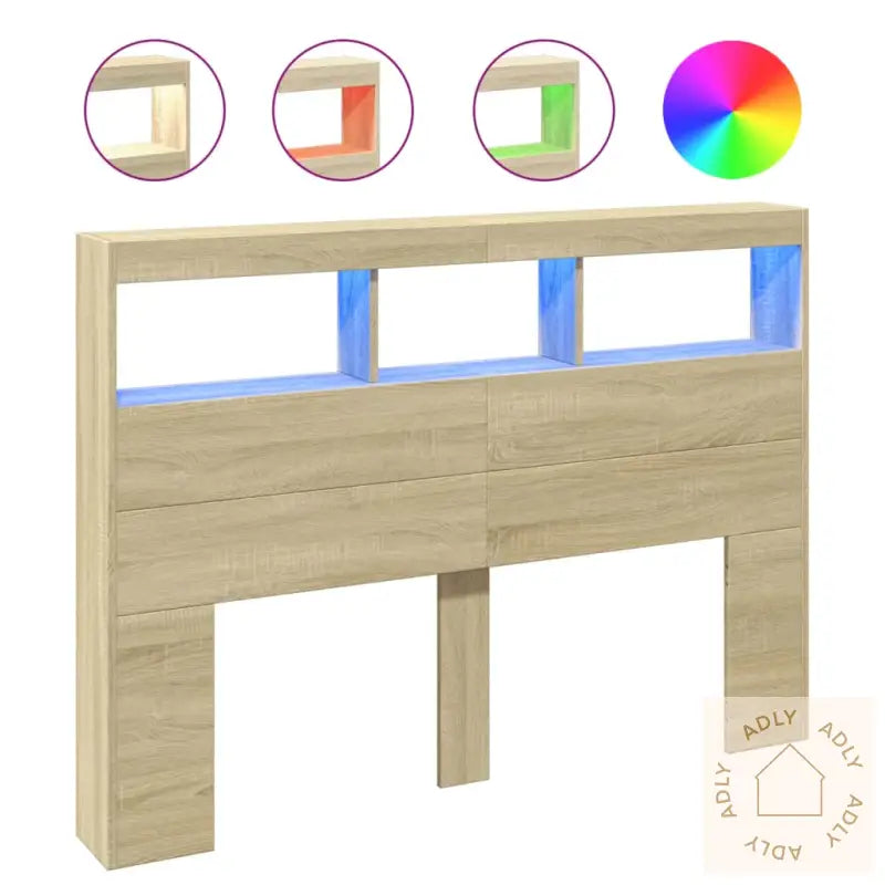 Hodegavl Skap Med Led Sonoma Eik 140X17X102 Cm