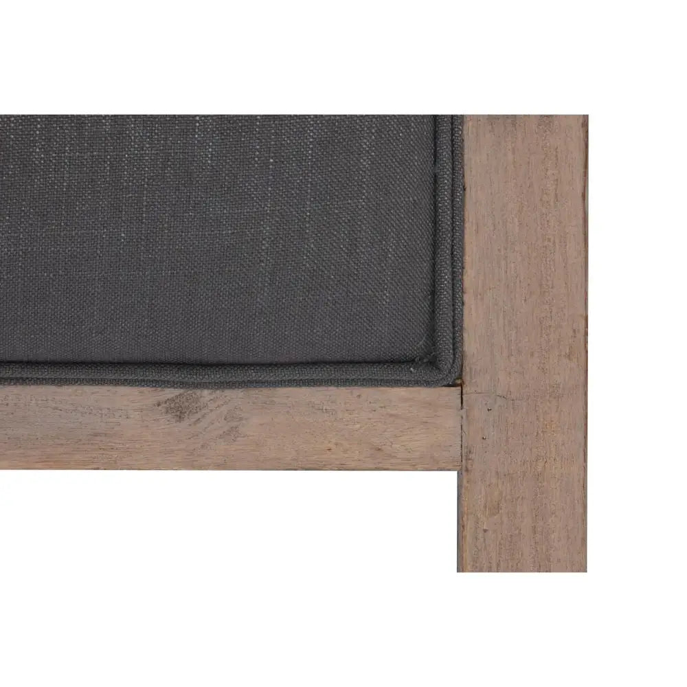 Grå pute med tre-ramme til Senge gavl DKD Home Decor 180x120 cm