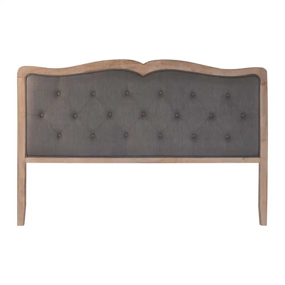 Gray tufted senge gavl dkd home decor i polyester, mørke grå, 180x120 cm