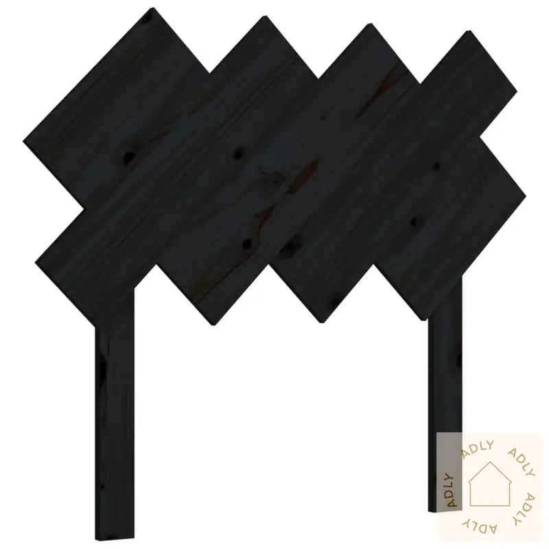 Sengegavl Svart 92X3X81 Cm Heltre Furu