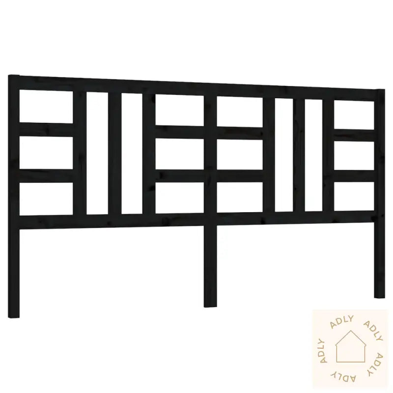 Sengegavl Svart 206X4X100 Cm Heltre Furu