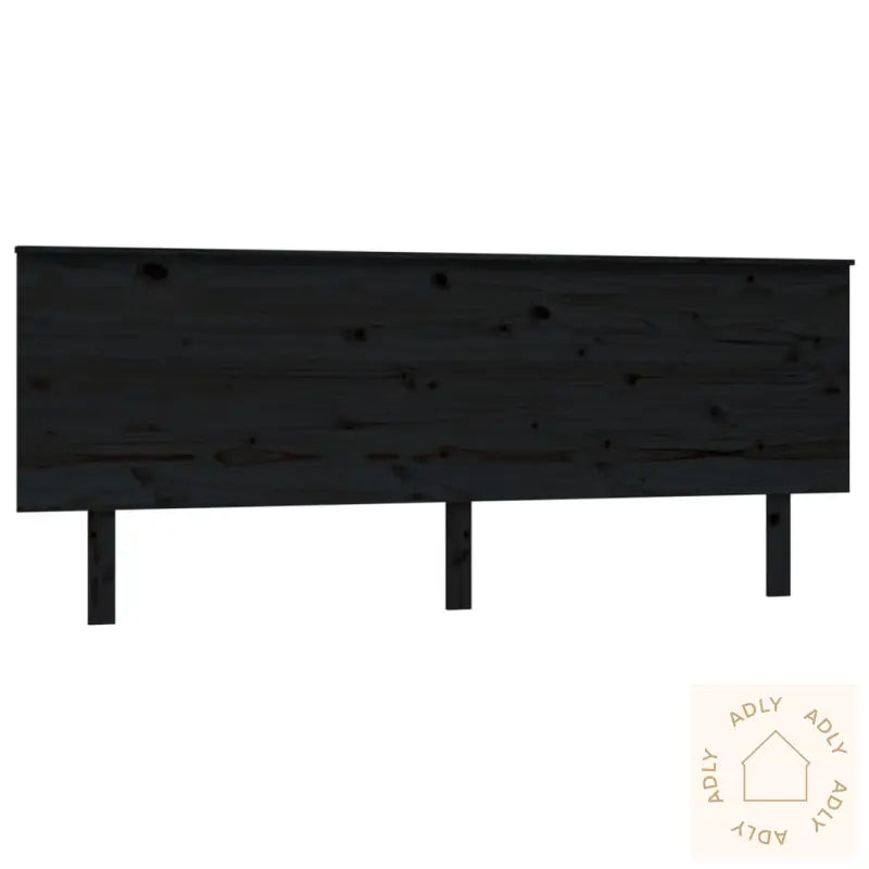 Sengegavl Svart 204X6X82,5 Cm Heltre Furu