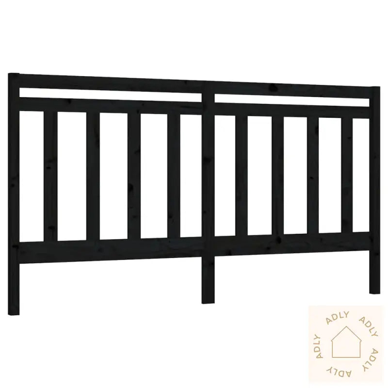 Sengegavl Svart 186X4X100 Cm Heltre Furu