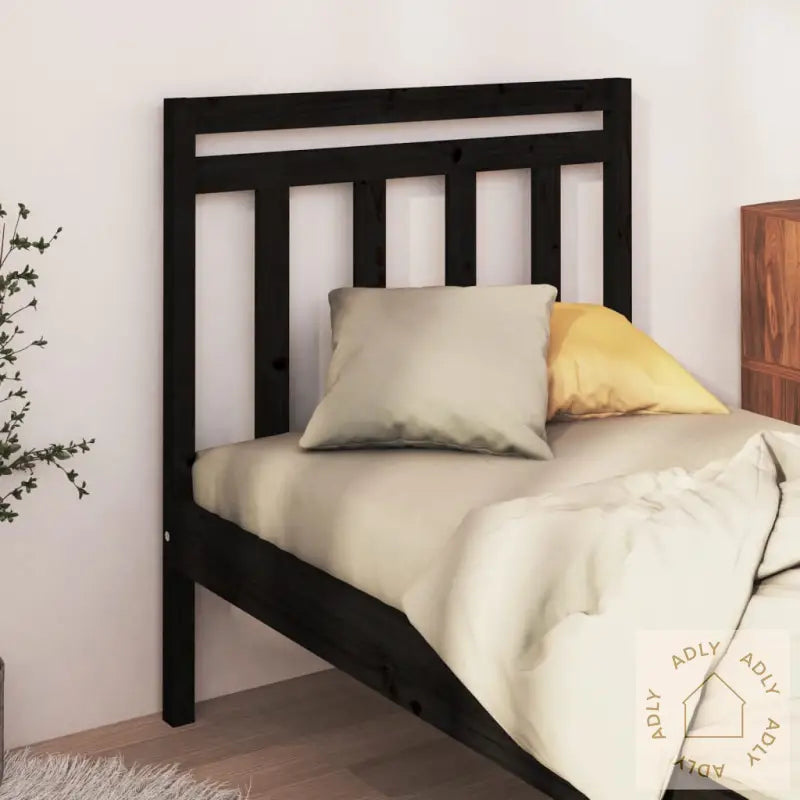Sengegavl Svart 96X4X100 Cm Heltre Furu