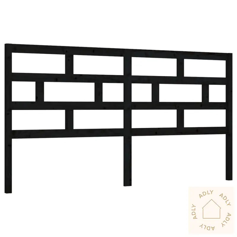 Sengegavl Svart 206X4X100 Cm Heltre Furu