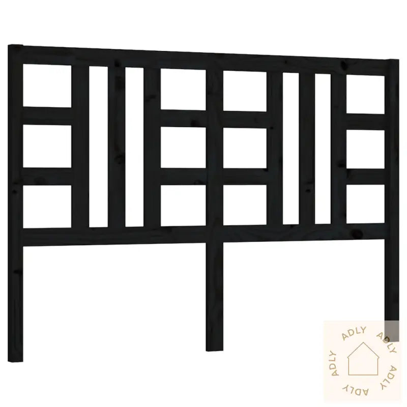 Sengegavl Svart 146X4X100 Cm Heltre Furu