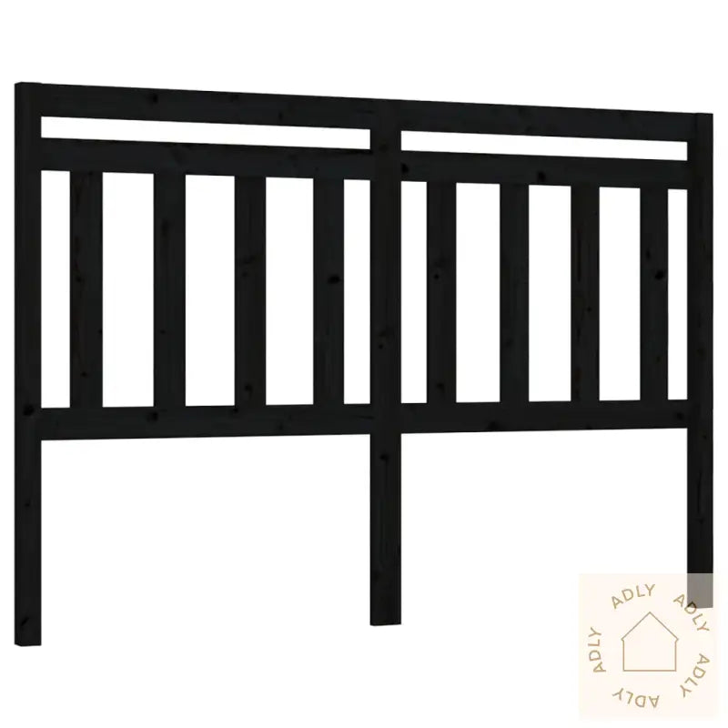 Sengegavl Svart 146X4X100 Cm Heltre Furu