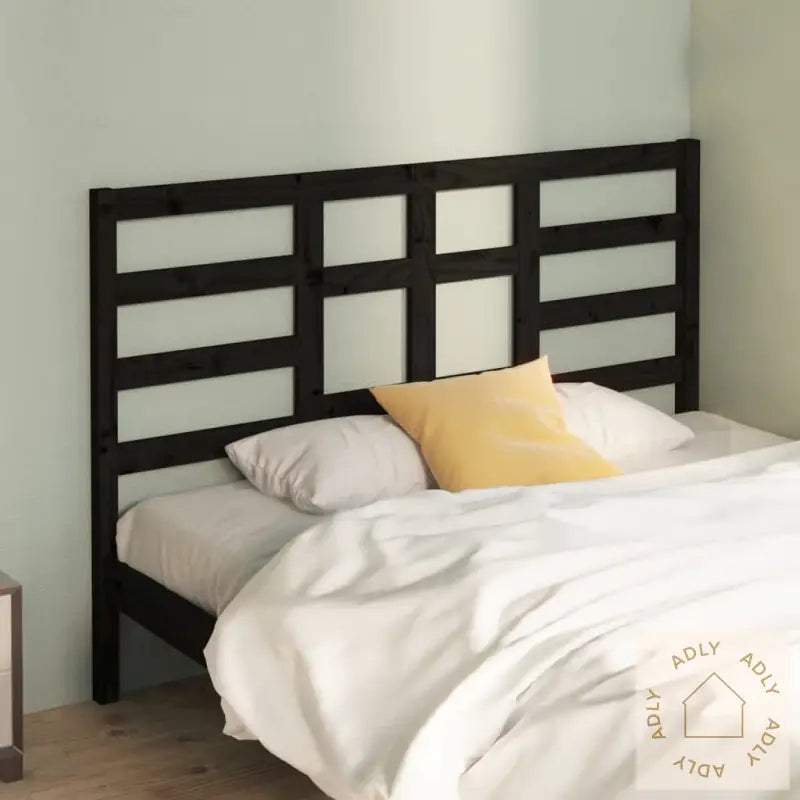 Sengegavl Svart 166X4X104 Cm Heltre Furu